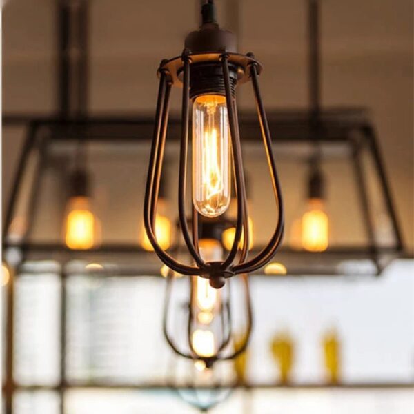 Classic Edison Iron Pendant Light - Image 3