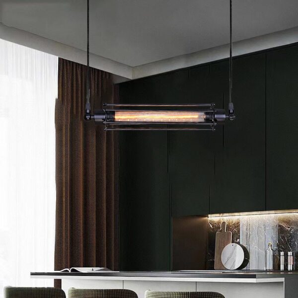 Rustic Refuge Lateral Iron Pendant Light - Image 3
