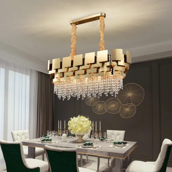 Golden Hour (Linear) Crystal Chandelier - Image 3