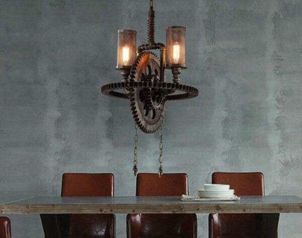 Vintage Gear Pendant Light - Image 3