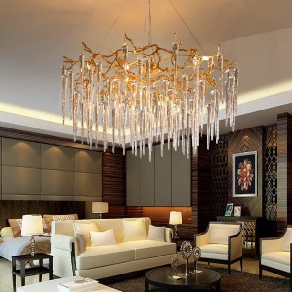 Frozen Drop (Round) Crystal Chandelier - Image 3