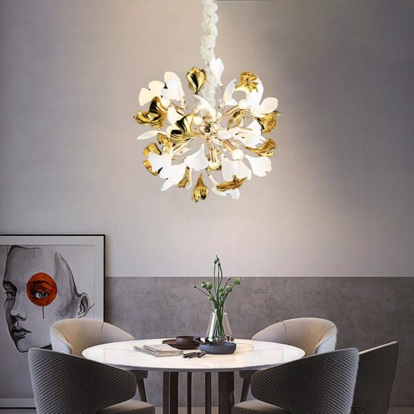 Ginko Round Ceramic Chandelier - Image 3