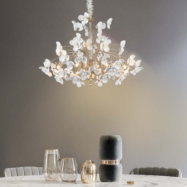 Vanilla Whisper Ceramic Chandelier - Image 3