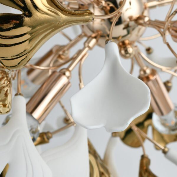 Ginko Round Ceramic Chandelier - Image 4