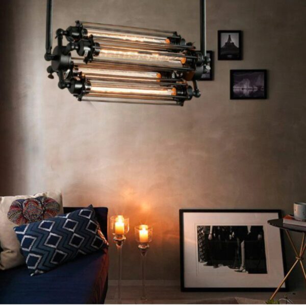 Rustic Refuge Parallel Iron Pendant Light - Image 5