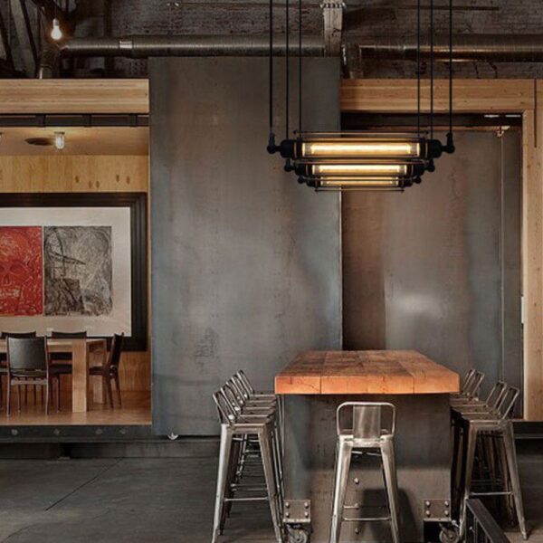 Rustic Refuge Lateral Iron Pendant Light - Image 5