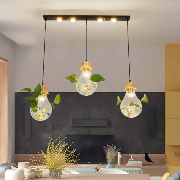 Greenery Globe Natural Wood Pendant Light - Image 5