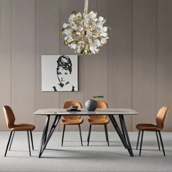 Ginko Round Ceramic Chandelier - Image 5