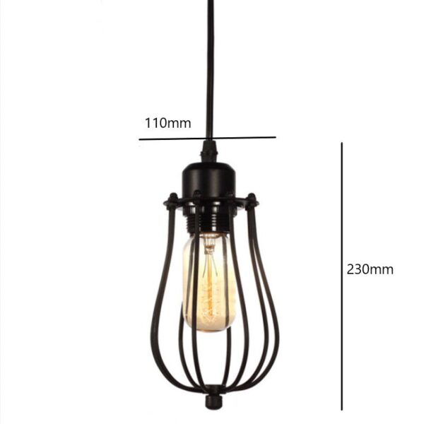 Classic Edison Iron Pendant Light - Image 7