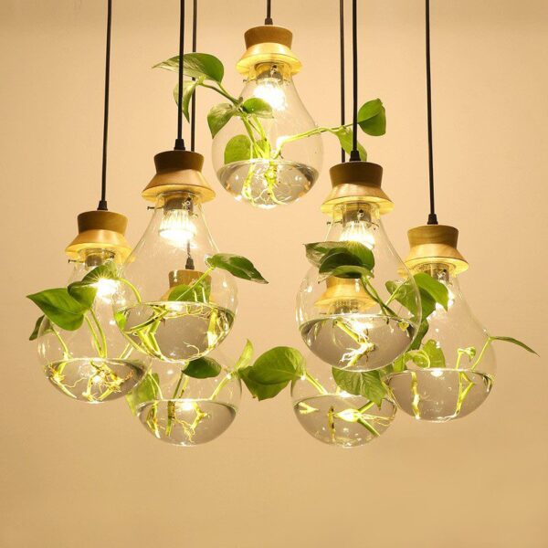 Greenery Globe Natural Wood Pendant Light - Image 6