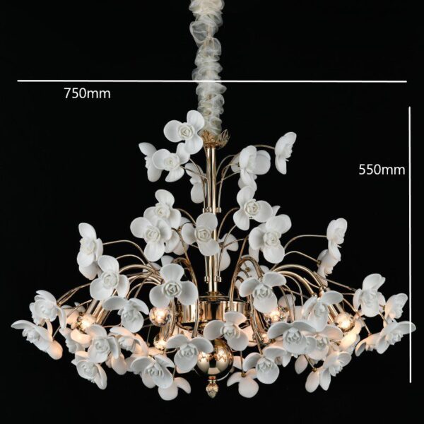 Vanilla Whisper Ceramic Chandelier - Image 7