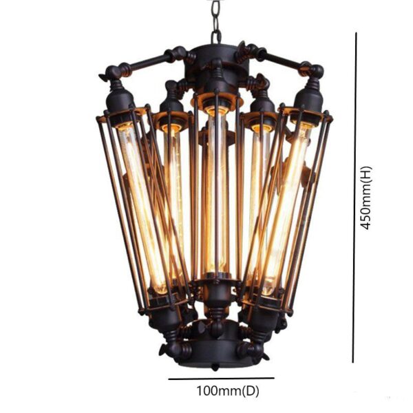 Rustic Refuge Wide Iron Pendant Light - Image 7