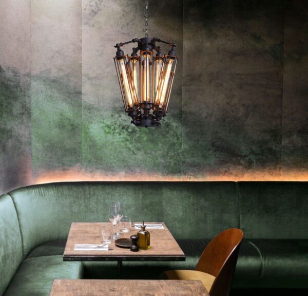 Rustic Refuge Wide Iron Pendant Light - Image 5