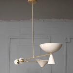 Neutral Bowl Beige Chandelier