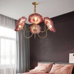 Red Blush Glass Chandelier