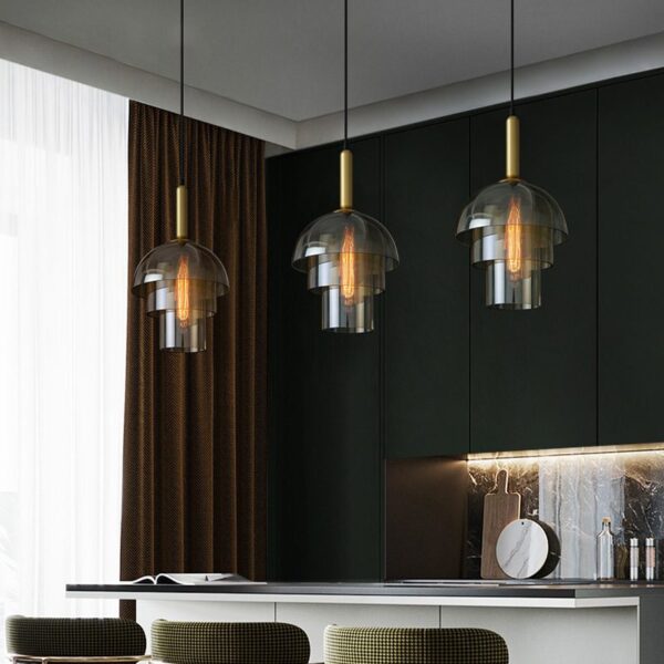 Layered Luminaire Glass Pendant Light - Image 3