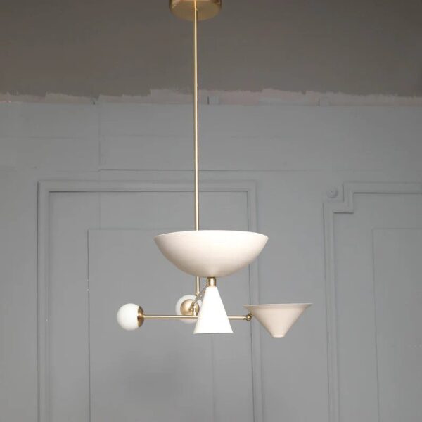 Neutral Bowl Beige Chandelier - Image 3