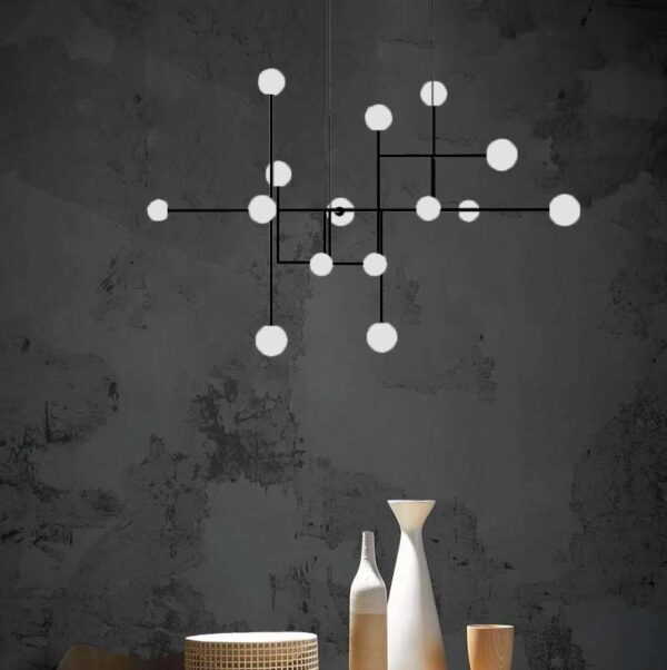 Cosmic Symphony Glass Globe Chandelier - Image 3