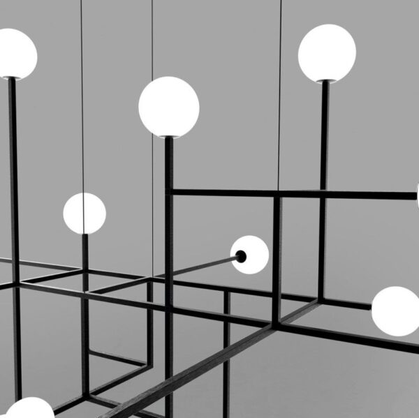 Cosmic Symphony Glass Globe Chandelier - Image 4