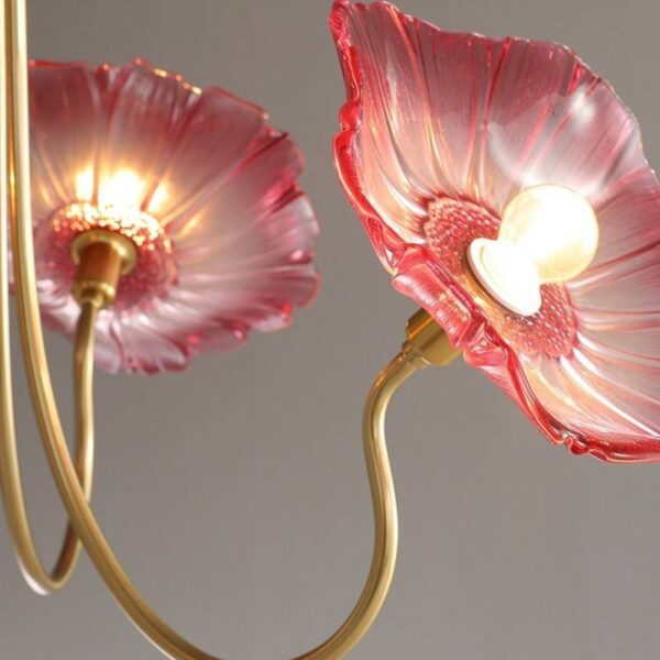 Red Blush Glass Chandelier - Image 2