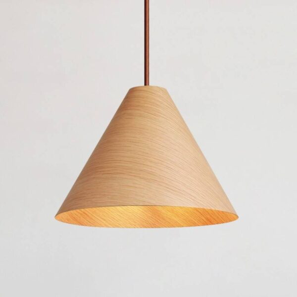 Woodgrain Cone Pendant Light - Image 4