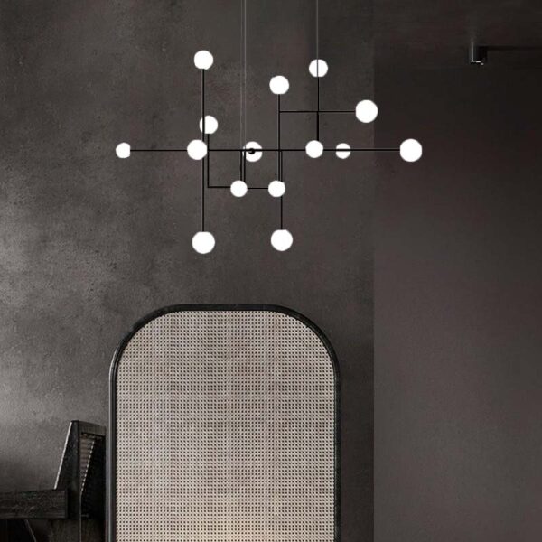 Cosmic Symphony Glass Globe Chandelier - Image 5