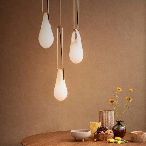 Milky Halo Light Glass Pendant Light - Image 5