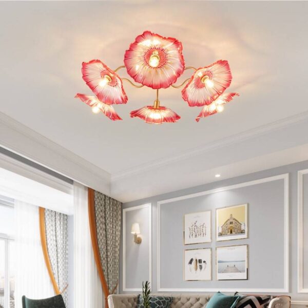 Red Blush (Ceiling) Glass Chandelier - Image 5