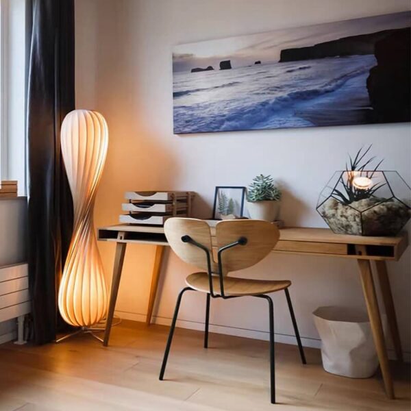 Wavy Willow (Veneer, Iron) Floor Lamp - Image 3