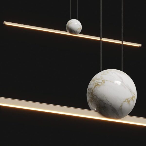 Fine Line Marble Hanging Light - Image 6