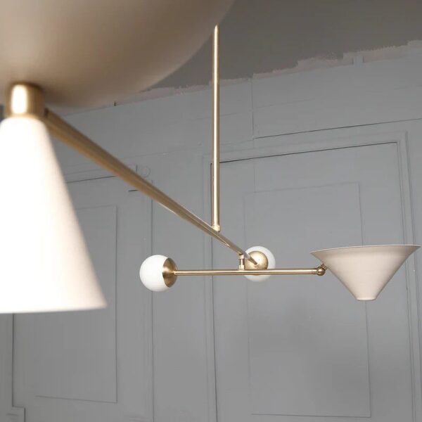 Neutral Bowl Beige Chandelier - Image 6