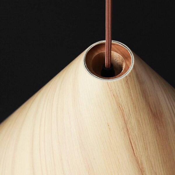 Woodgrain Cone Pendant Light - Image 6