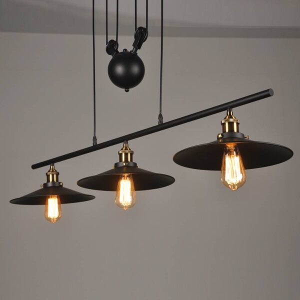 Vintage PulleyGlow Chandelier