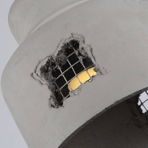 Modern Muse (Wide) Natural Cement Pendant - Image 2
