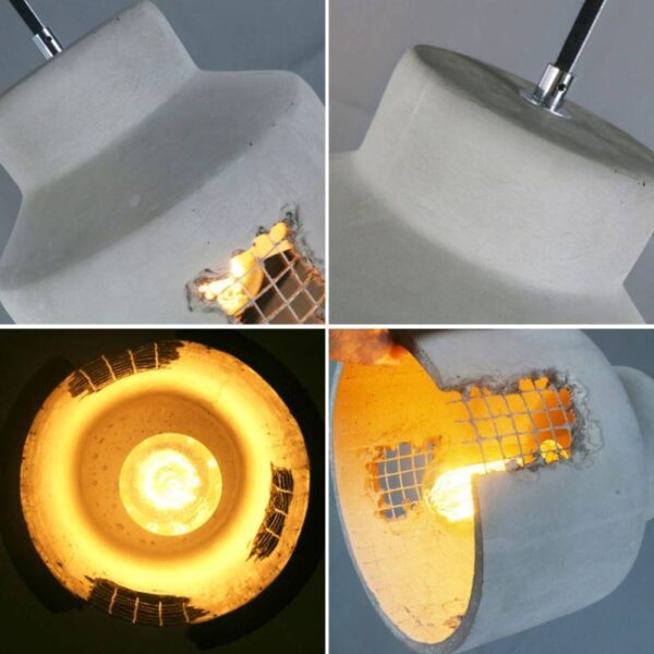 Modern Muse (Wide) Natural Cement Pendant - Image 4