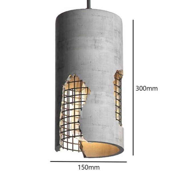 Modern Muse Natural Cement Pendant - Image 5