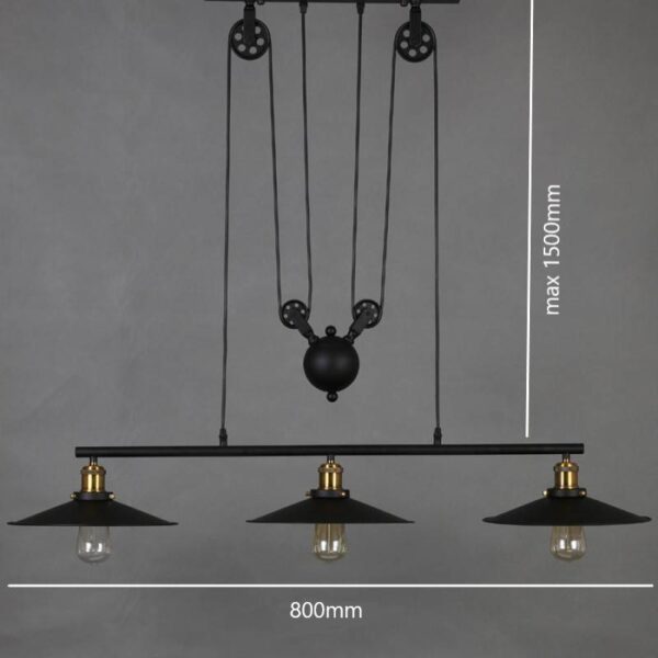Vintage PulleyGlow Chandelier - Image 6