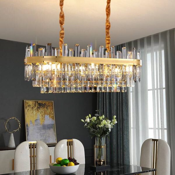 Goldenrod (Gold) Glass Chandelier - Image 3