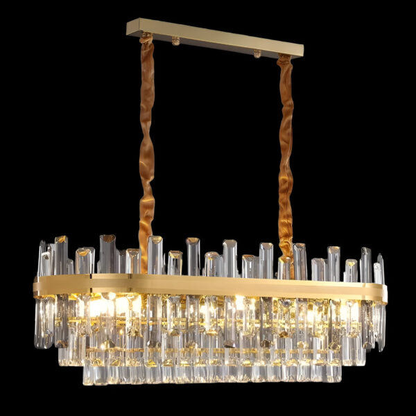 Goldenrod (Gold) Glass Chandelier