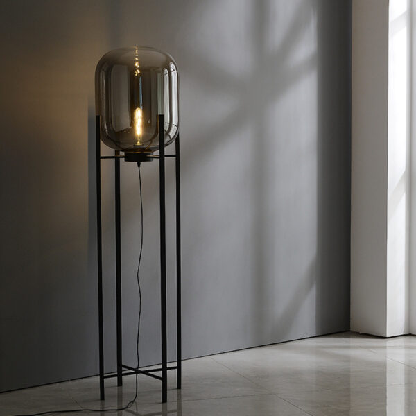Slate Smoke Glass Floor Lamp - Image 3