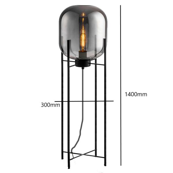 Slate Smoke Glass Floor Lamp - Image 6