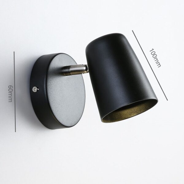 Sculpted Chic Black Wall Lamp - Image 7