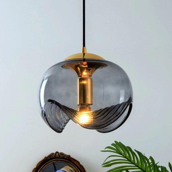 Bubbles Glass (Smokey) Pendant Lamp - Image 3