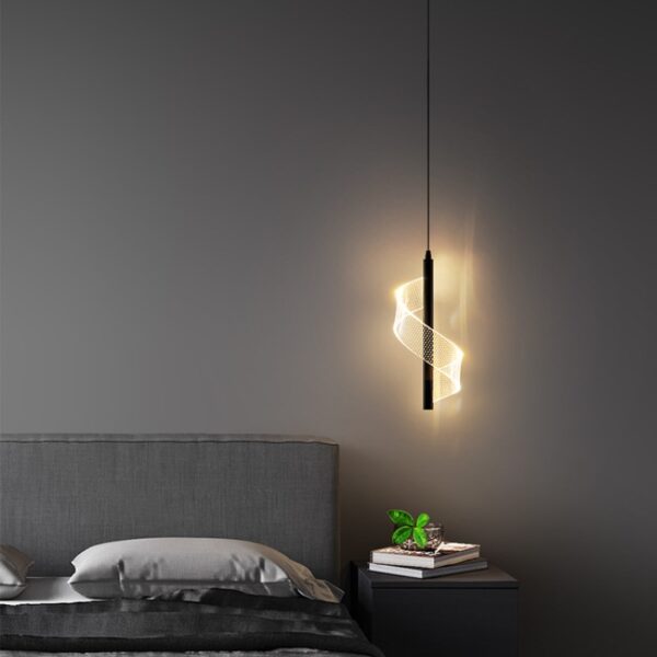 Petal Verse Black(Acrylic, LED) Pendant Light - Image 2