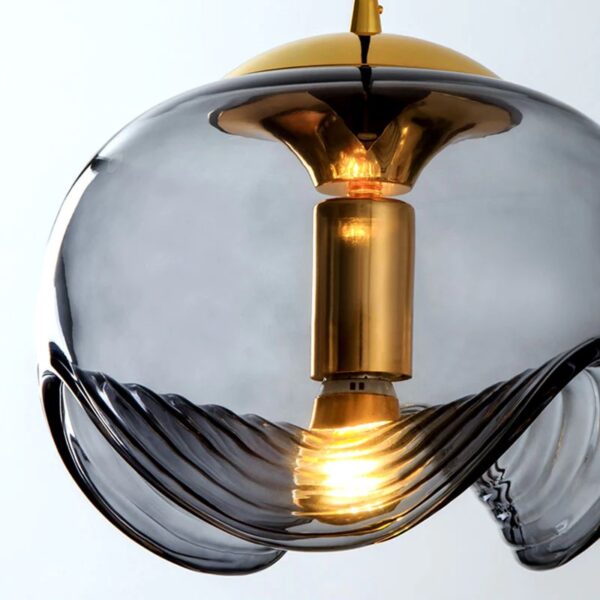 Bubbles Glass (Smokey) Pendant Lamp - Image 4
