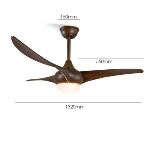Curlew Dark Brown Under-light Ceiling Fans - Image 8