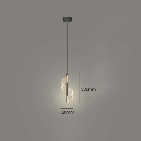 Petal Verse Black(Acrylic, LED) Pendant Light - Image 5