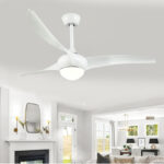 Curlew White Under-light Ceiling Fan