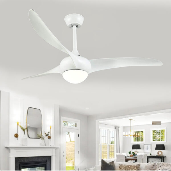 Curlew White Under-light Ceiling Fan