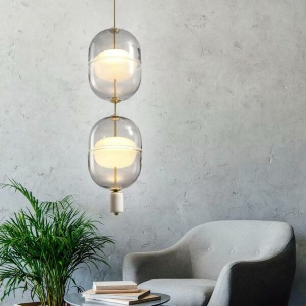 Celine Glass (Dual Head) Pendant Lamp - Image 3
